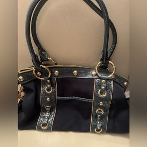 Kathy Van Zeeland dark blue handbag